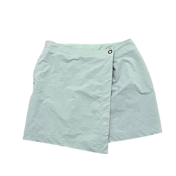 Columbia Dresses & Skirts - Columbia Skirt Size 14 Faux Wrap Omni-Shield Sage Stretch Tech Fabric Vent Waist